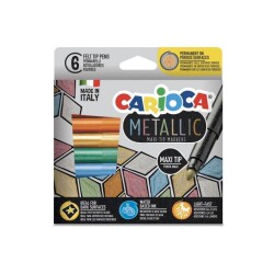 Carioca Metalik Jumbo Keçeli Kalem 6lı - 1