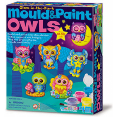 4M Mould & Paint Glow Owl Parlayan Baykuş Magnet - 1