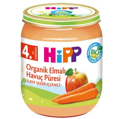 Organik Kavanoz Maması Elmalı Havuç Püresi 125 Gr - 1