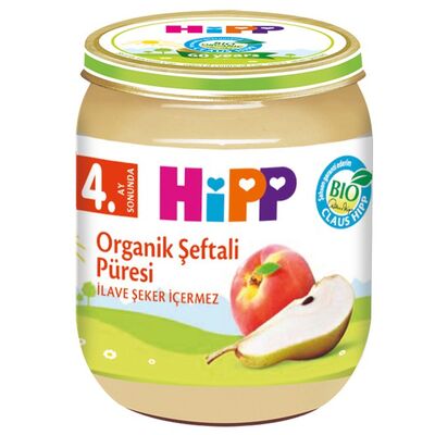 Organik Kavanoz Maması Şeftali Püresi 125 Gr - 1