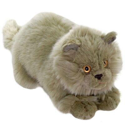 Peluş Yatan Gri Kedi 26 Cm - 1