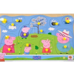 Peppa Pig Ahşap Pin Puzzle - 1