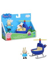 Peppa Pig Tekli Figür ve Araç Little Helicopter - Thumbnail