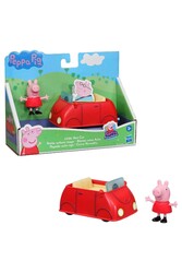 Peppa Pig Tekli Figür ve Araç Little Red Car - Thumbnail