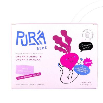 Pura Bebe Organik Armut Organik Pancar Atıştırmalık - 1