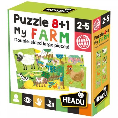 Headu Puzzle 8+1 Farm 2-5 Yaş - 1