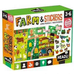 Puzzle + Stickers The Farm (3-6 Yaş) - Thumbnail