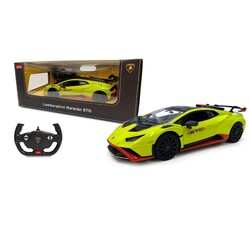 Rastar 1:14 Lamborghini Huracan STO Işıklı Uzaktan Kumandalı Araba - Thumbnail