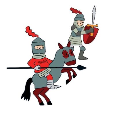 Resim Boyama Şablonları Knights - 2