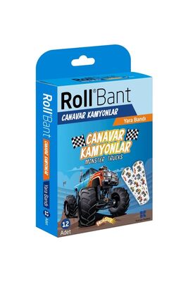 Roll Çocuk Yara Bandı Canavar Kamyonlar 12li - 1