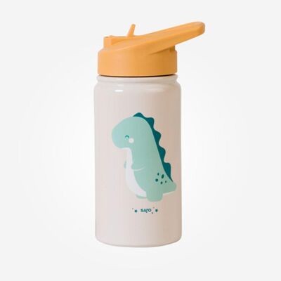 Saro 350ml Çelik Pipetli Suluk Bej Dino