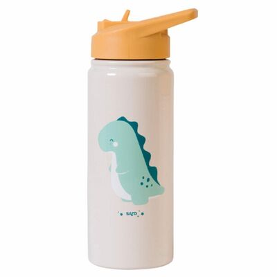 Saro 500ml Çelik Pipetli Suluk Bej Dino