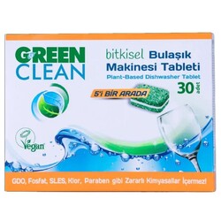 U Green Clean Vegan Bulaşık Makinesi Tableti 30lu - Thumbnail