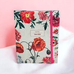 VJ Planlayıcı Defter 17X23 Kırmızı Çiçekli - 1