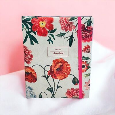 VJ Planlayıcı Defter 17X23 Kırmızı Çiçekli - 1