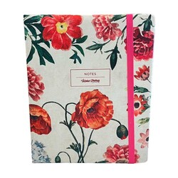 VJ Planlayıcı Defter 17X23 Kırmızı Çiçekli - 2