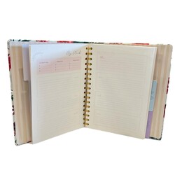 VJ Planlayıcı Defter 17X23 Kırmızı Çiçekli - 4