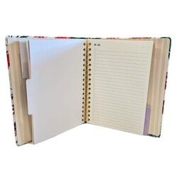 VJ Planlayıcı Defter 17X23 Kırmızı Çiçekli - 5