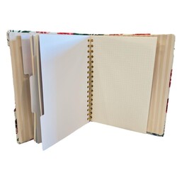 VJ Planlayıcı Defter 17X23 Kırmızı Çiçekli - 6